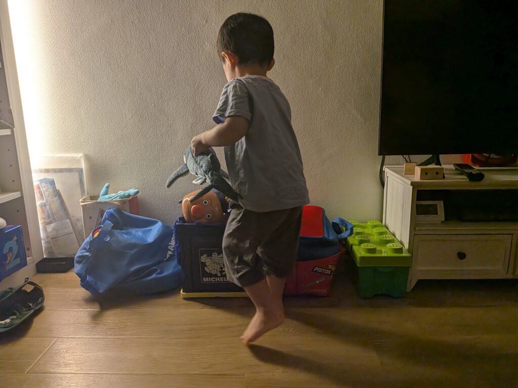 片づけている姿
